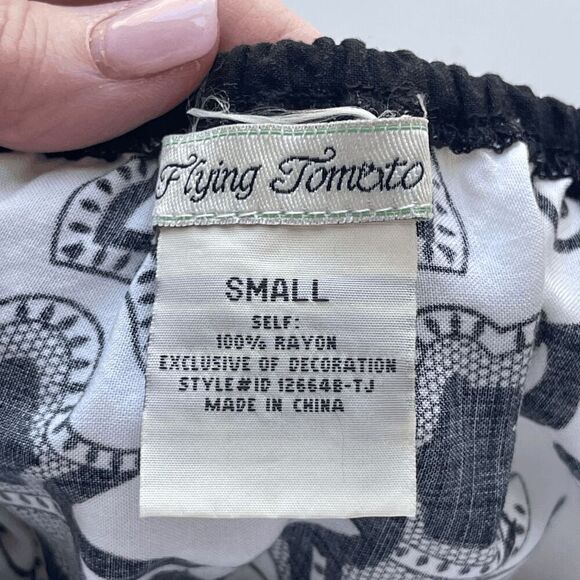 Flying Tomato Women's Damask Tapestry Overlay Off-Shoulder Midi Dress Small - Picture 7 of 10